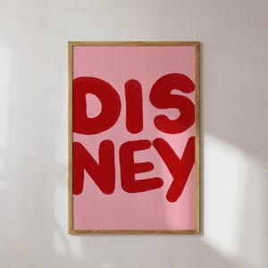 Disney Trendy Typography Wall Art Printable Digital Download Nursery Gender Neutral