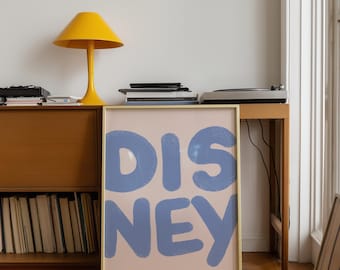 Plakat typograficzny do pokoju dziecięcego inspirowany Disneyem, do druku, neutralny, z cytatem do pokoju dziecięcego