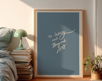 Toy Story-Inspired Quote Wall Art Boys Room Gallery Print Misty Blue Kids Room: To infinity and Beyond