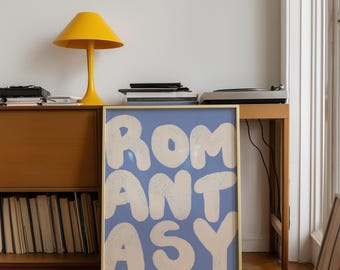Lámina decorativa para amantes de los libros románticos (descarga digital)