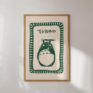 Descarga digital imprimible de arte de pared de Studio Ghibli, lista completa de películas Totoro Spirited Away