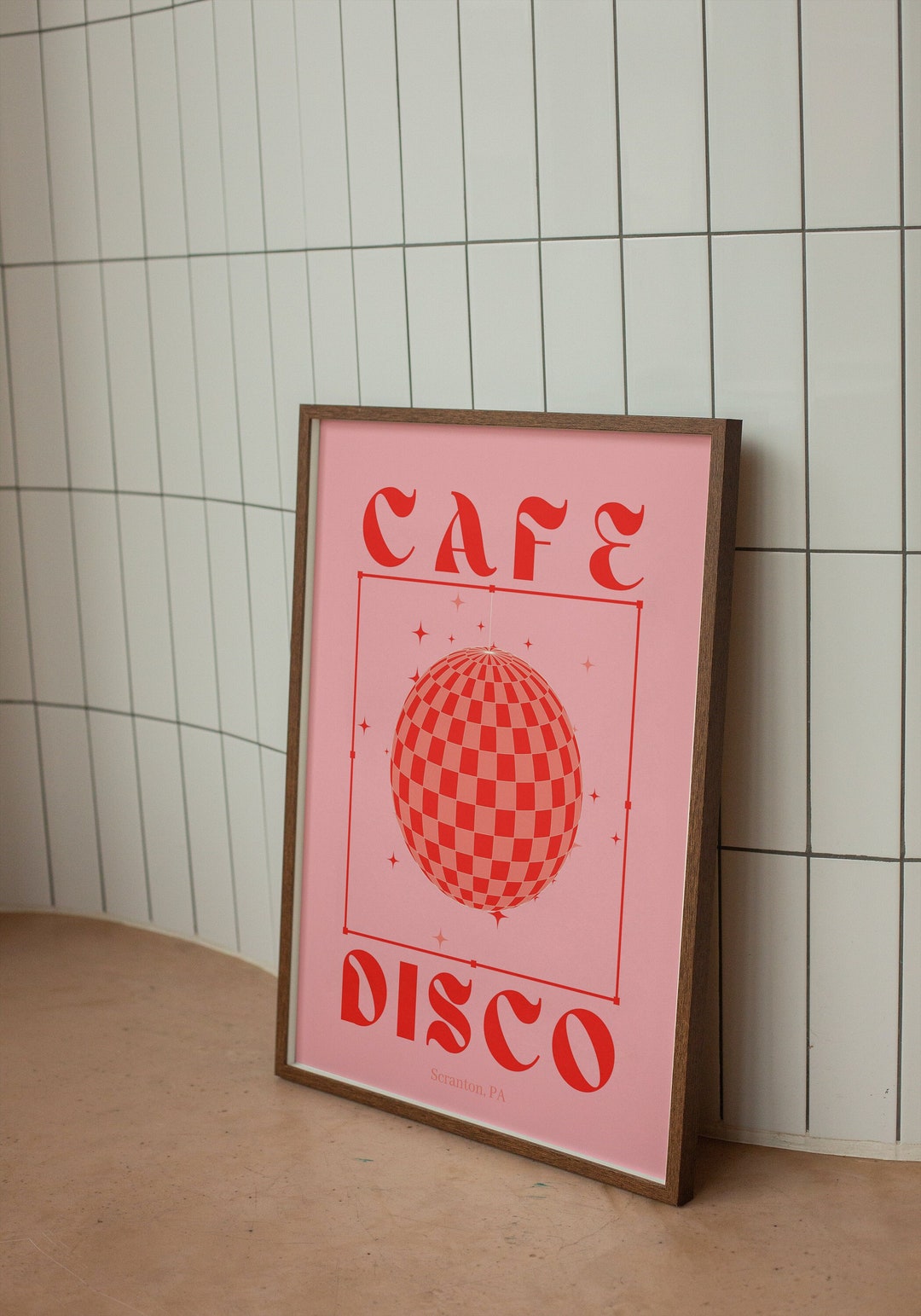 The Office Print Cafe Disco Digital Download, the Office Gift, Cafe