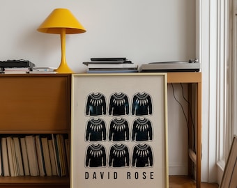Stampa su maglione di David Rose, poster minimalista del personaggio televisivo Schitt's Creek (download digitale)