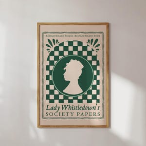 Lady Whistledown Bridgerton Wall Art Digital Download Printable