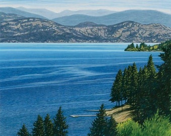 LANDSCAPE ART PRINT - "A Summer Afternoon", Limited Edition Giclee Print on Fine Art Paper of Western Canada Landscape.