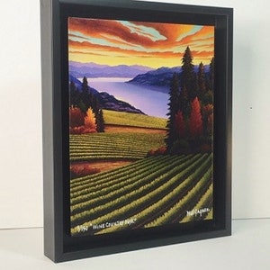 Framed Canvas Giclee Print Wine Country Dusk In Floater Frame by Artist Mal Gagnon. Low Limited Edition. Rebates for local pick-up. image 2