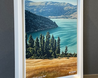 Canvas Giclee Framed Print - "Above Cosens Bay" - Limited Edition Print in Floater Frame by Artist Mal Gagnon. Local Pickup Save Shipping.
