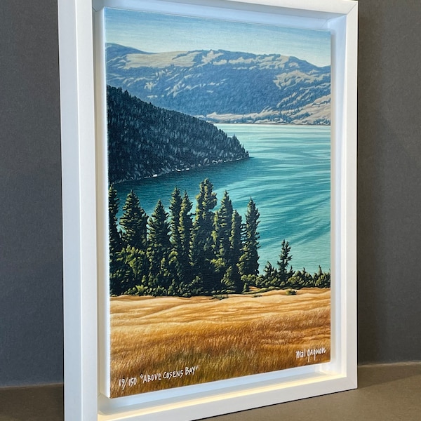 Canvas Giclee Framed Print - "Above Cosens Bay" - Limited Edition Print in Floater Frame by Artist Mal Gagnon. Local Pickup Save Shipping.