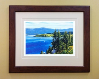 FRAMED LIMITED EDITION Litho Print - "Sailview Bay" - Okanagan Landscape Series by Artist Mal Gagnon
