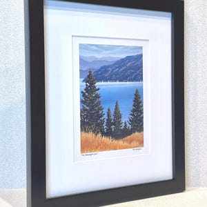 GIFTS of The OKANAGAN - Framed ArtCard Print - "An Okanagan Sail"  Okanagan Lake Scene by Artist Mal Gagnon.
