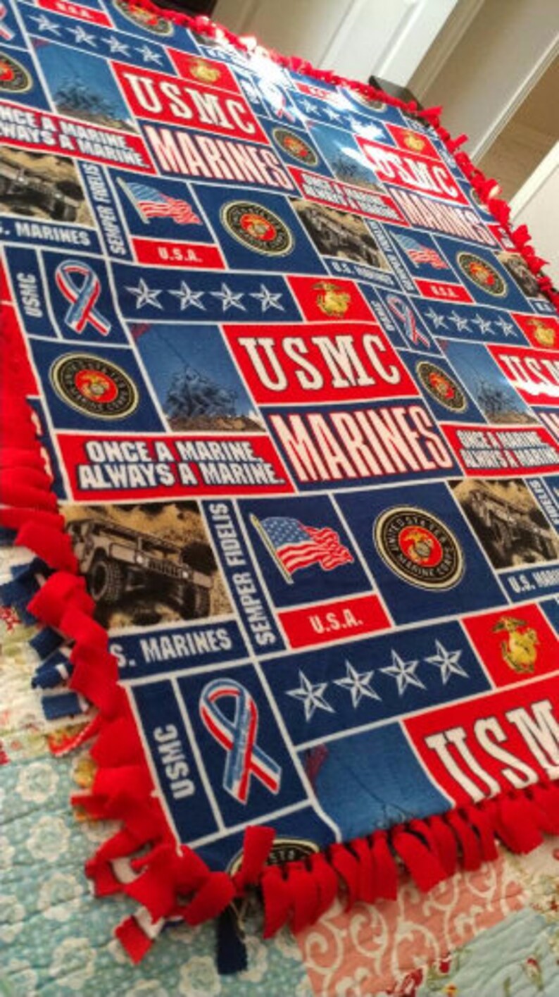 United States Marines Blanket / Large XLarge Blanket / US Etsy