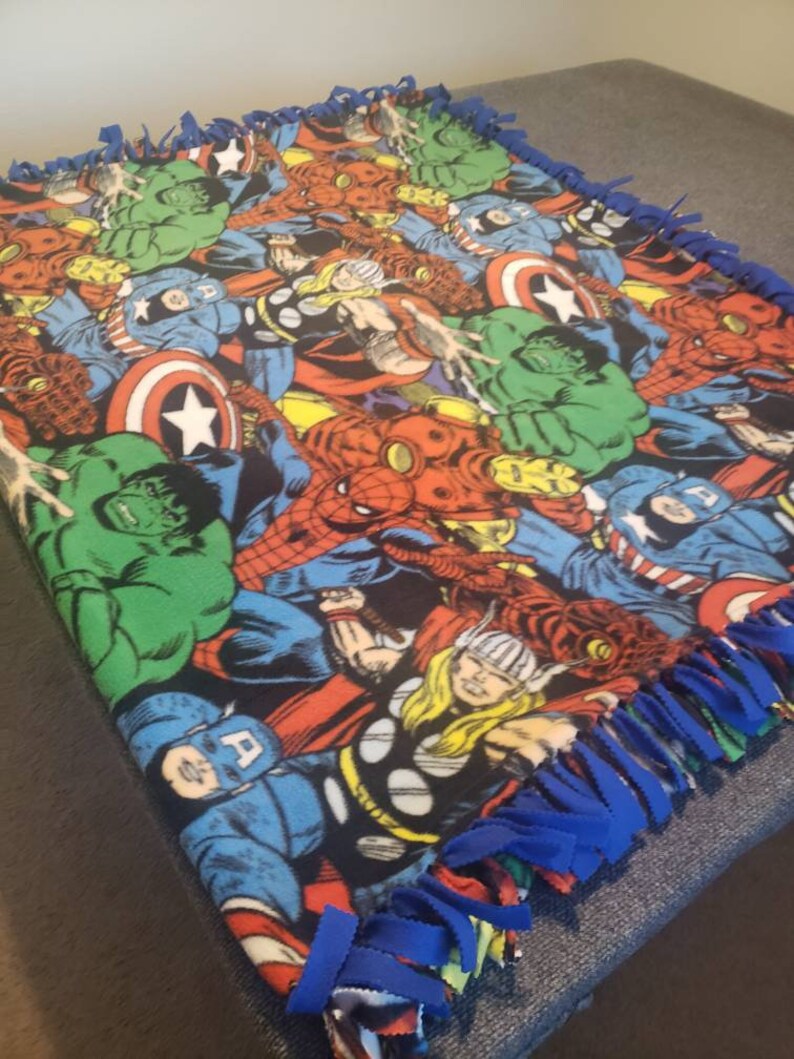 Marvel Blanket / Small Medium / Comic Book Print / Superhero Etsy