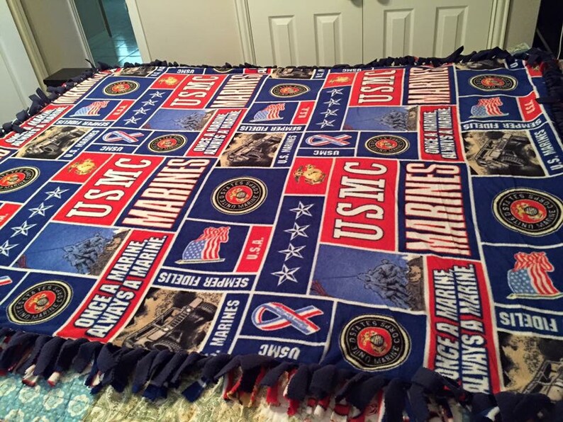 United States Marines Blanket / Small Medium Blanket / US Etsy