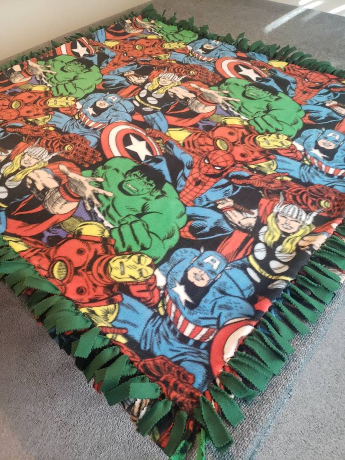 Marvel Blanket / Small Medium / Comic Book Print / Superhero Etsy