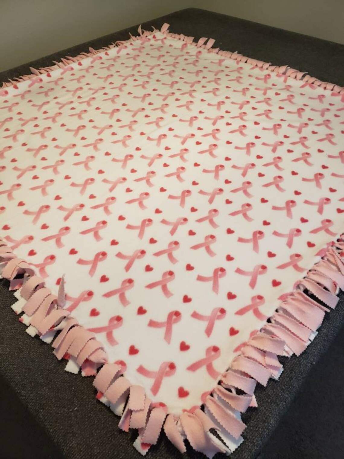 Breast Cancer Awareness Blanket / Cancer Sucks Blanket / Pink Etsy