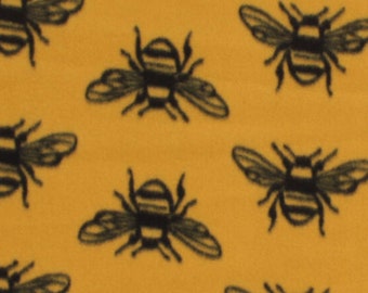 happy bees Small Hand-Tied Fleece Pet Blanket happy bees Small Hand-Tied Fleece Pet Blanket