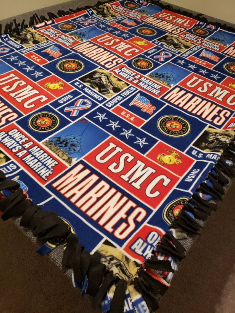United States Marines Blanket / Small Medium Blanket / US Etsy