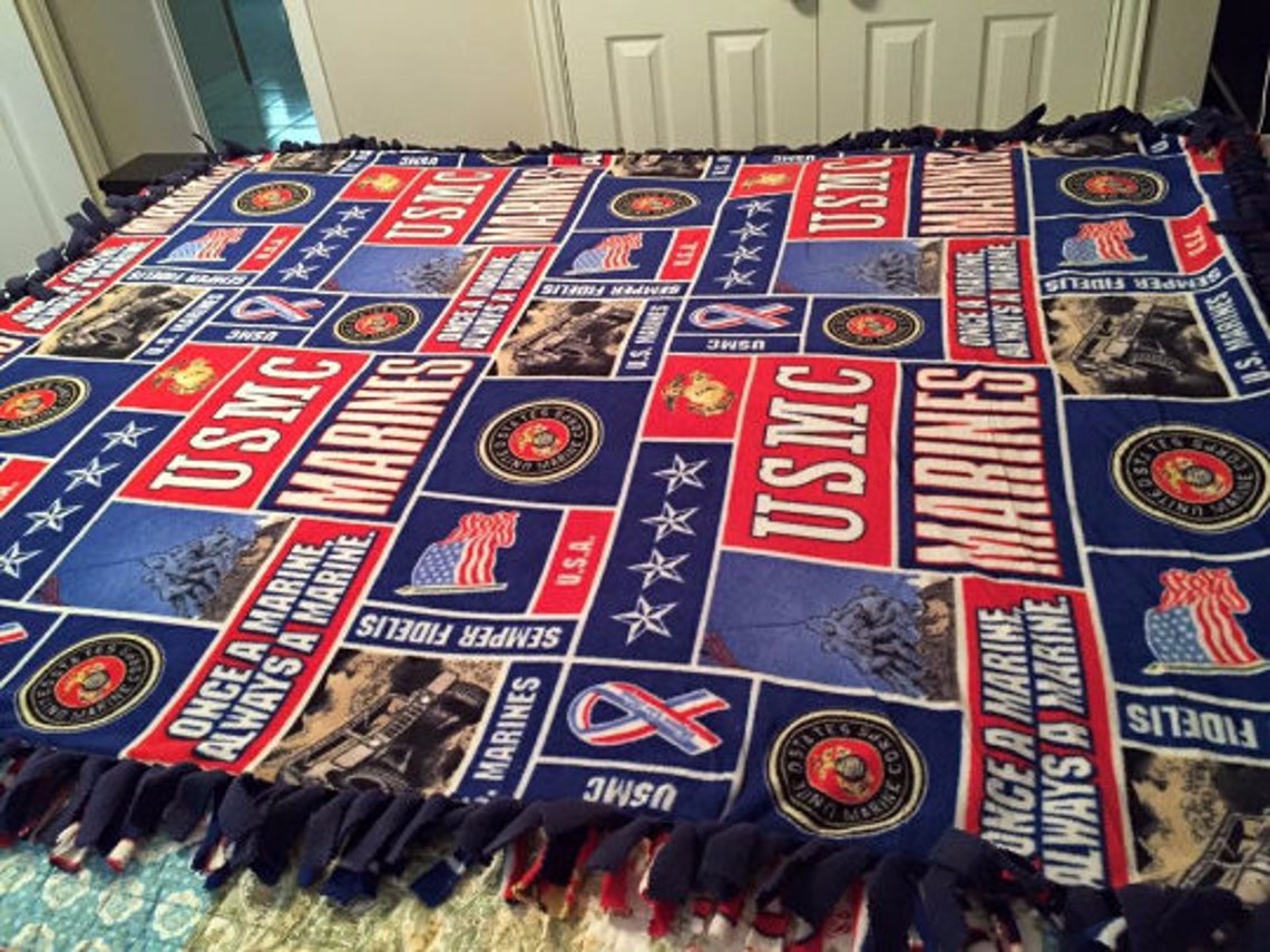 United States Marines Blanket / Large XLarge Blanket / US Etsy