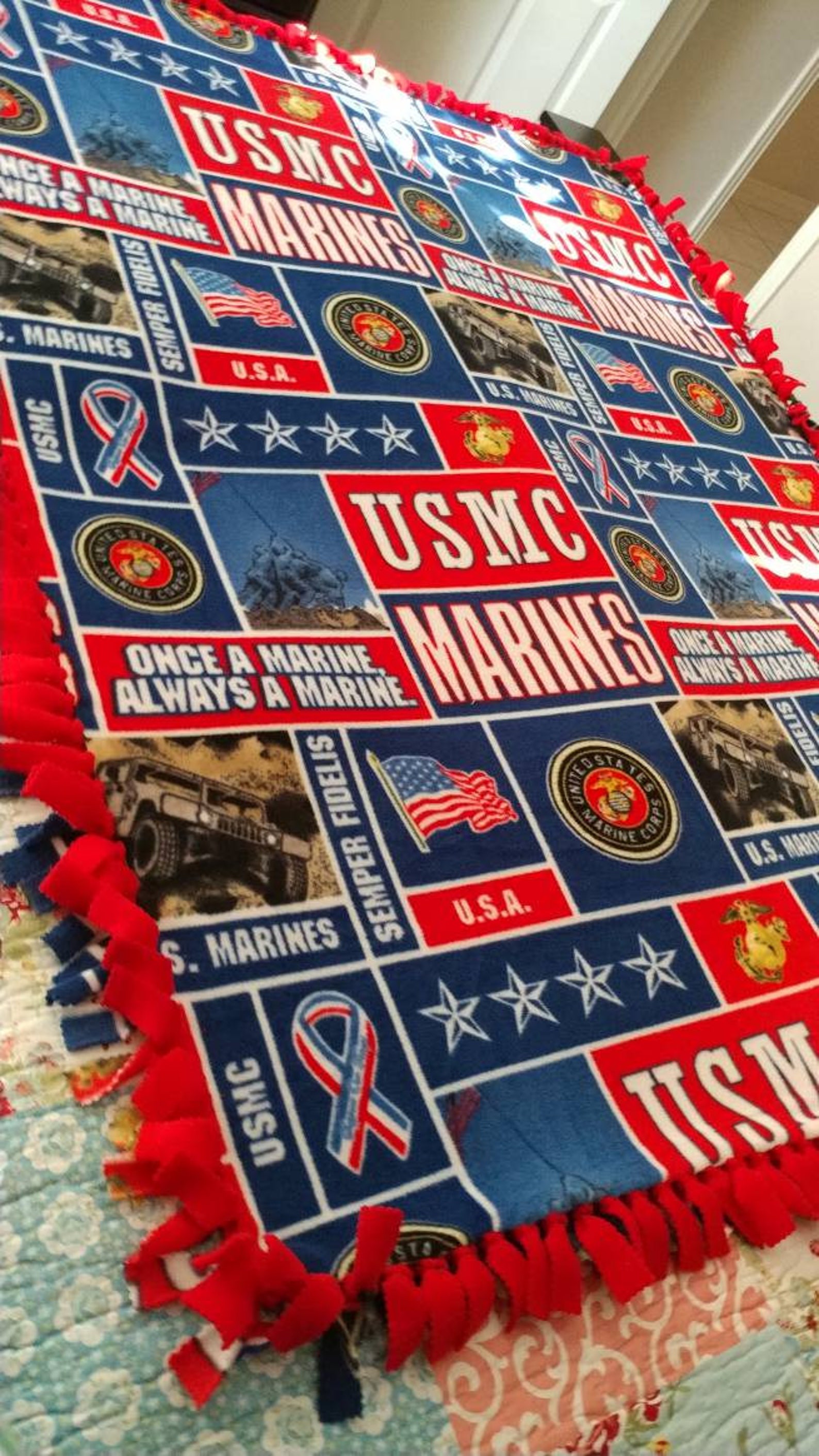 United States Marines Blanket / Small Medium Blanket / US Etsy