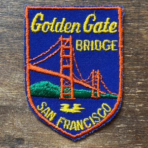 Golden Gate Bridge San Francisco Bay Vintage Souvenir Travel Patch from Voyager