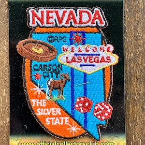 Nevada, The Silver State, Souvenir Travel Patch from Rushmore Photo & Gifts