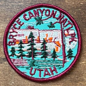 Bryce Canyon National Park Vintage Souvenir Travel Patch, a Trailblazer Emblems by B&B Enterprises