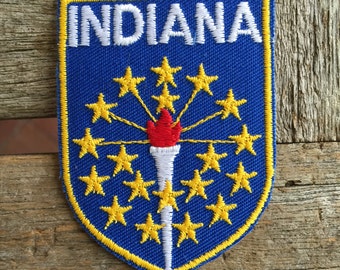 Indiana Vintage Souvenir Travel Patch from Voyager