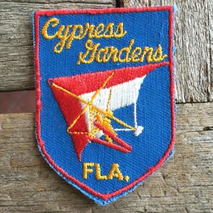 Cypress Gardens Florida Vintage Souvenir Travel Patch from Voyager