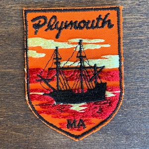 Plymouth, Massachusetts Vintage Souvenir Patch von Voyager