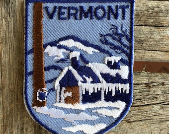 Patch de viagem vintage de Vermont, lembrança da Voyager.