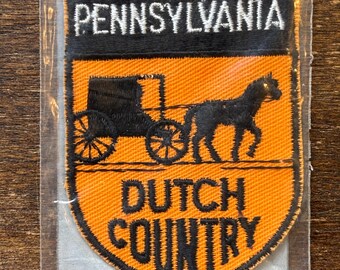 Pennsylvania Dutch Country Vintage Souvenir Travel Patch from Voyager - Note Hershey Park Sticker!