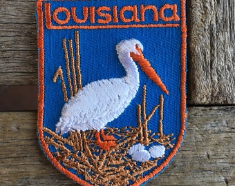 Louisiana Vintage Souvenir Travel Patch from Voyager
