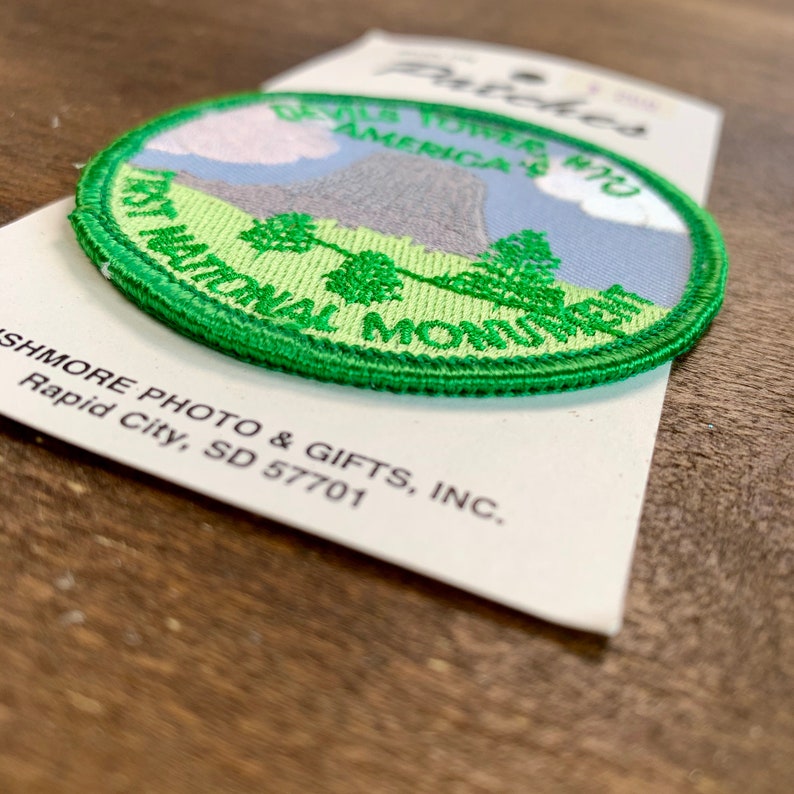 Devils Tower Wyoming Vintage Souvenir Travel Patch from Rushmore Photo and Gifts