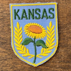 Kansas Vintage Souvenir Travel Patch from Voyager
