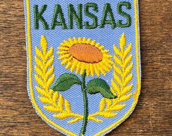 Kansas Vintage Souvenir Travel Patch from Voyager