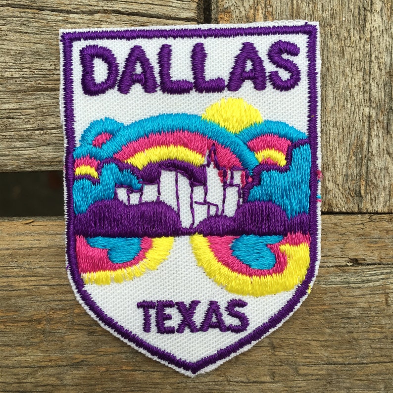 Dallas Texas Travel Souvenir Patch From Voyager Etsy