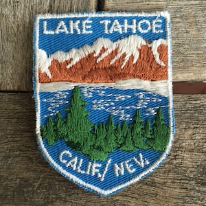 Lake Tahoe California/Nevada Vintage Travel Souvenir Patch by Voyager - New in Original Package