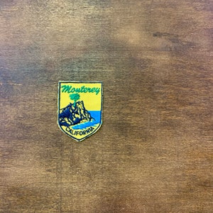 Monterey California Souvenir Patch 2-Pack – Iron-On Leatherette Patches For Jackets, Backpacks & Hats, Travel Keepsake, 2.5\" Circle