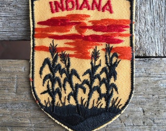 Indiana Vintage Souvenir Travel Patch from Voyager
