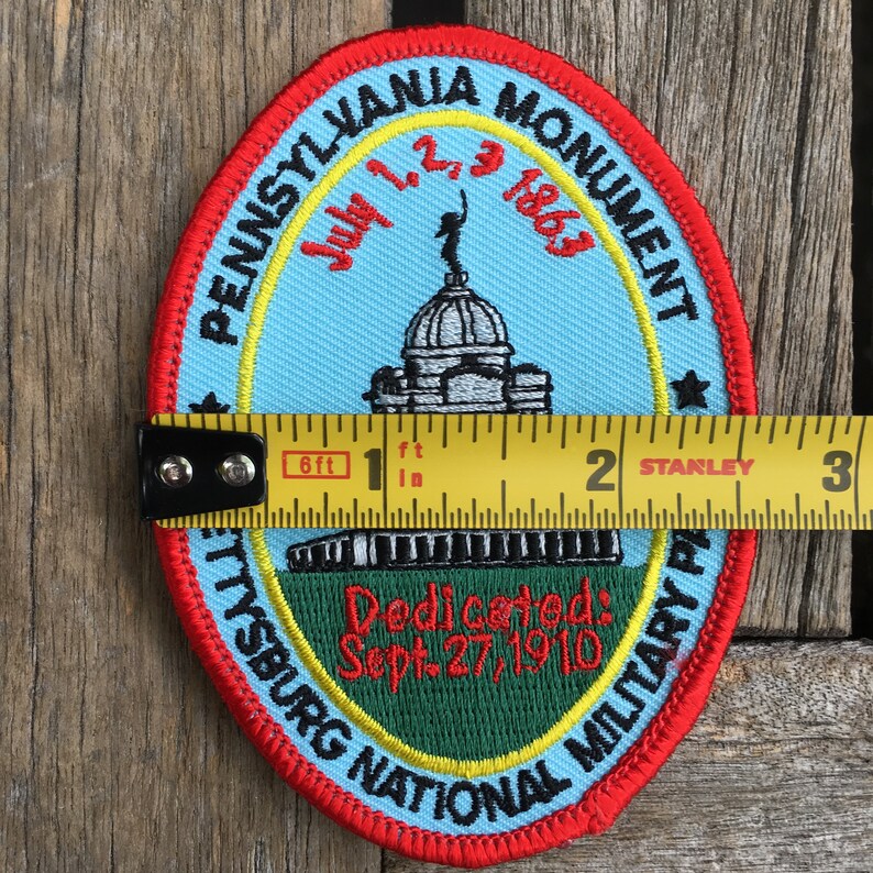 Pennsylvania Monument Gettysburg National Military Park Vintage Souvenir Travel Patch
