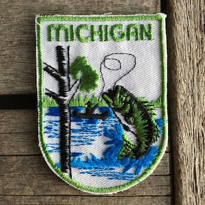 Michigan Vintage Souvenir Travel Patch by Voyager