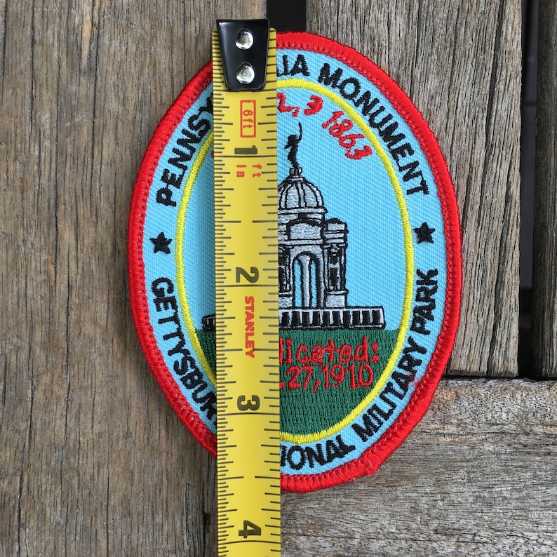 Pennsylvania Monument Gettysburg National Military Park Vintage Souvenir Travel Patch