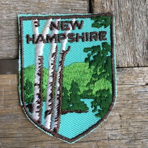 New Hampshire Vintage Souvenir Travel Patch from Voyager