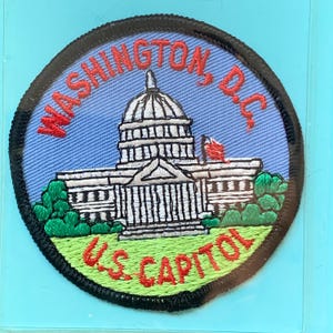 US Capital, Washington DC Vintage Souvenir Travel Patch