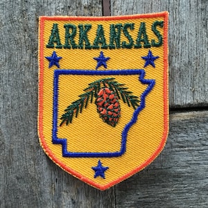 Arkansas Vintage Souvenir Travel Patch from Voyager image 1