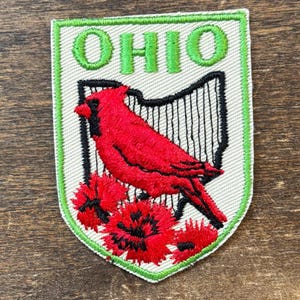 Parche de viaje vintage de recuerdo de Ohio de Voyager