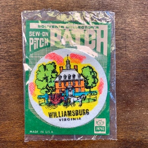 Williamsburg, Virginia Vintage Souvenir Travel Patch by IMPKO