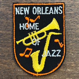Vintage New Orleans Travel Patch: Jazz Music Souvenir