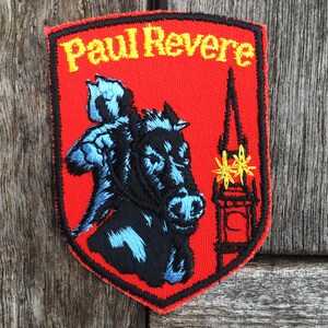 Paul Revere Old North Church Boston Massachusetts Vintage Souvenir Travel Patch from Voyager