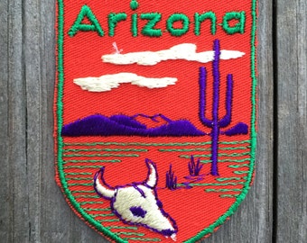 Arizona Vintage Souvenir Travel Patch from Voyager